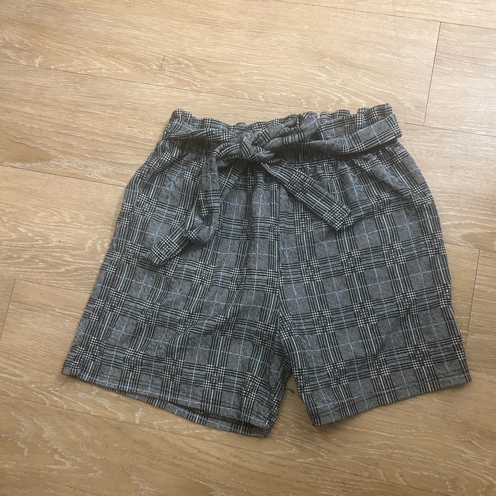 Black and Blue Plaid Shorts